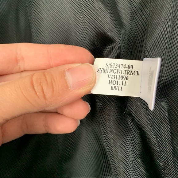 BANANA REPUBLIC Gray Italian Wool Belted Pea Coat Trench Coat - Picture 16 of 16